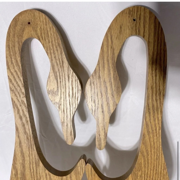 Vintage 90s Wooden Geese Wall Decor  Pair - Picture 11 of 13